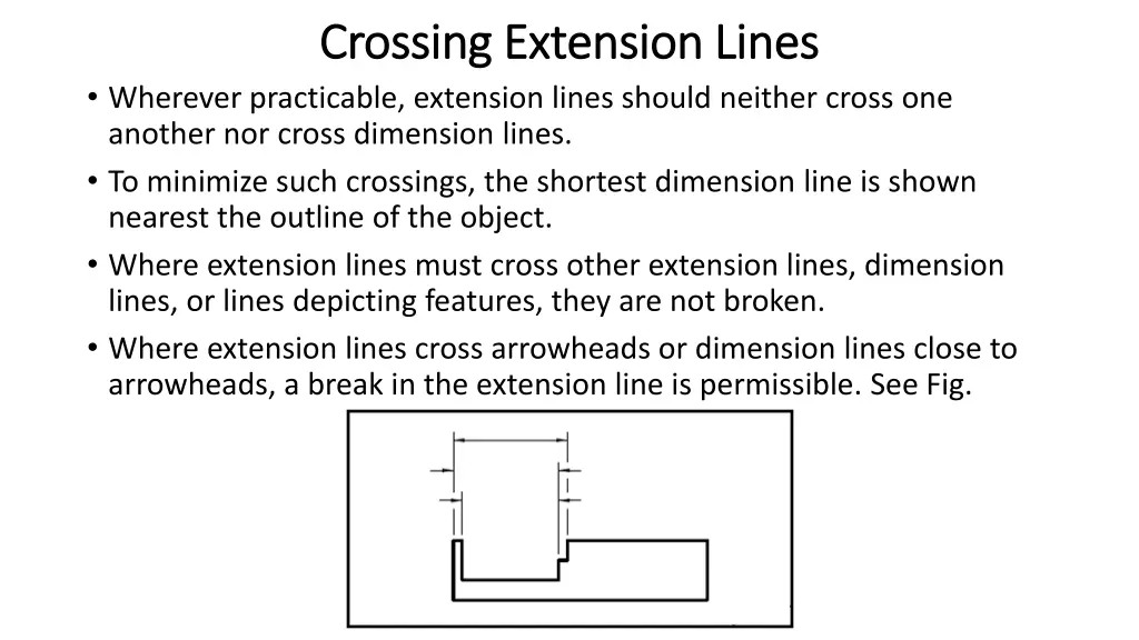 crossing extension lines crossing extension lines
