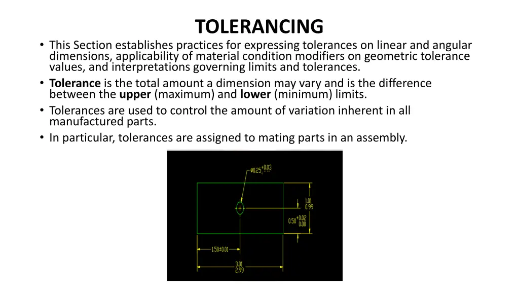 tolerancing