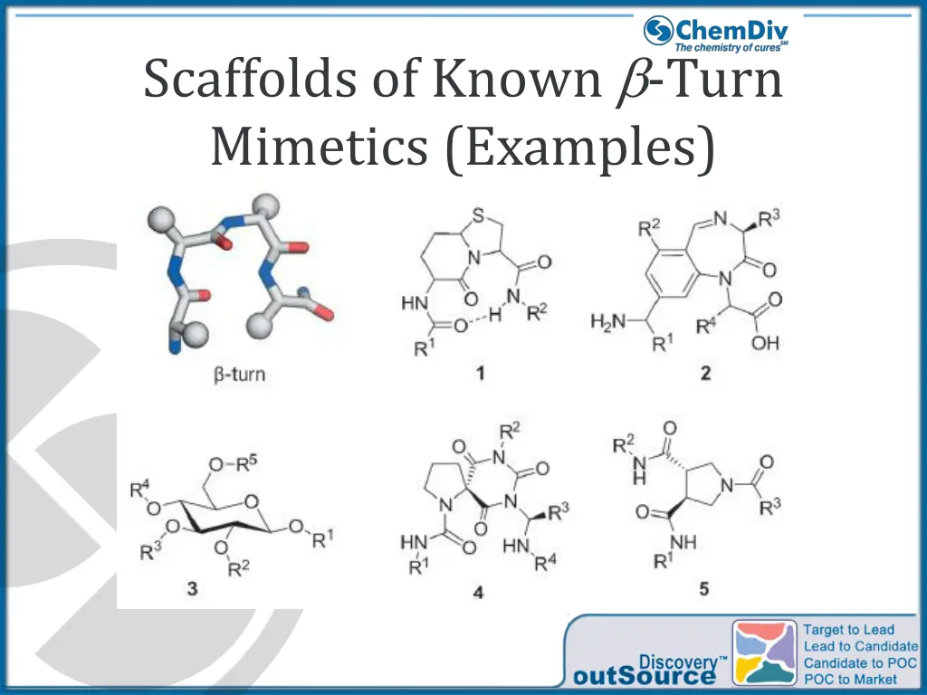 scaffolds of known turn mimetics examples