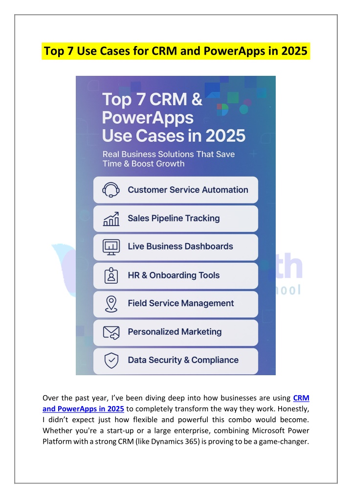 top 7 use cases for crm and powerapps in 2025