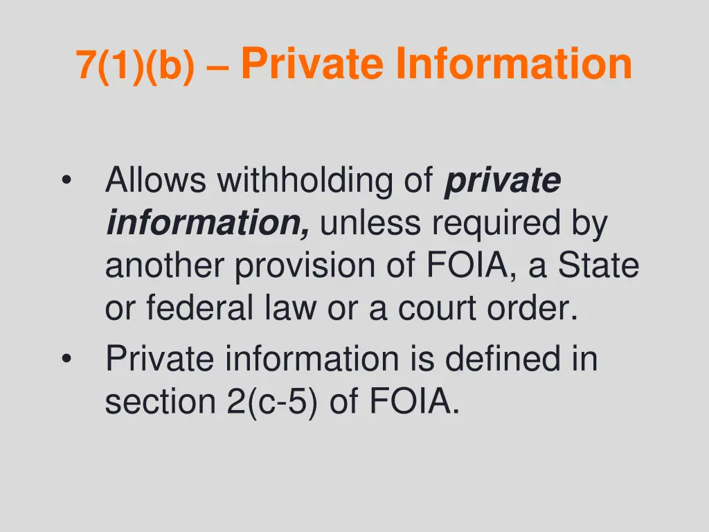 7 1 b private information