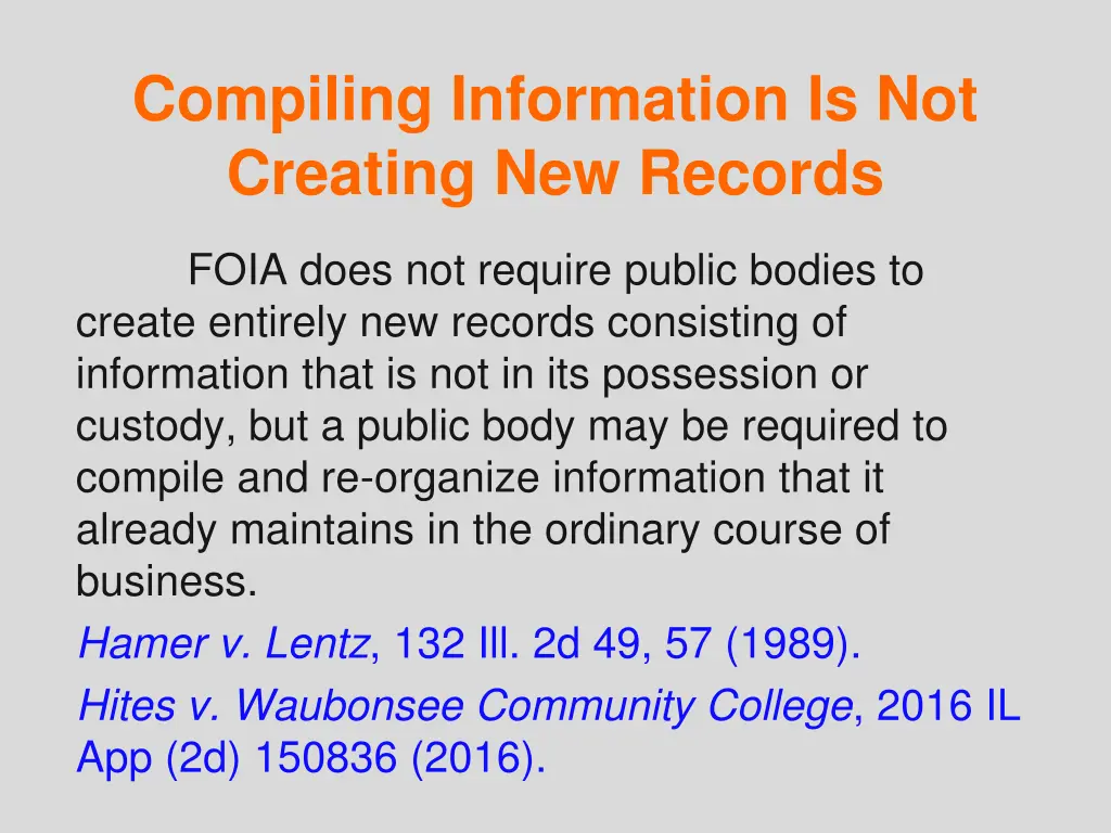 compiling information is not creating new records