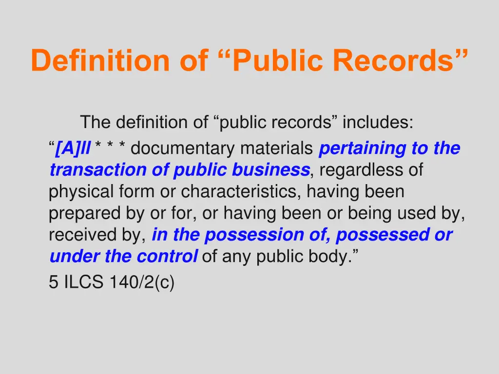 definition of public records
