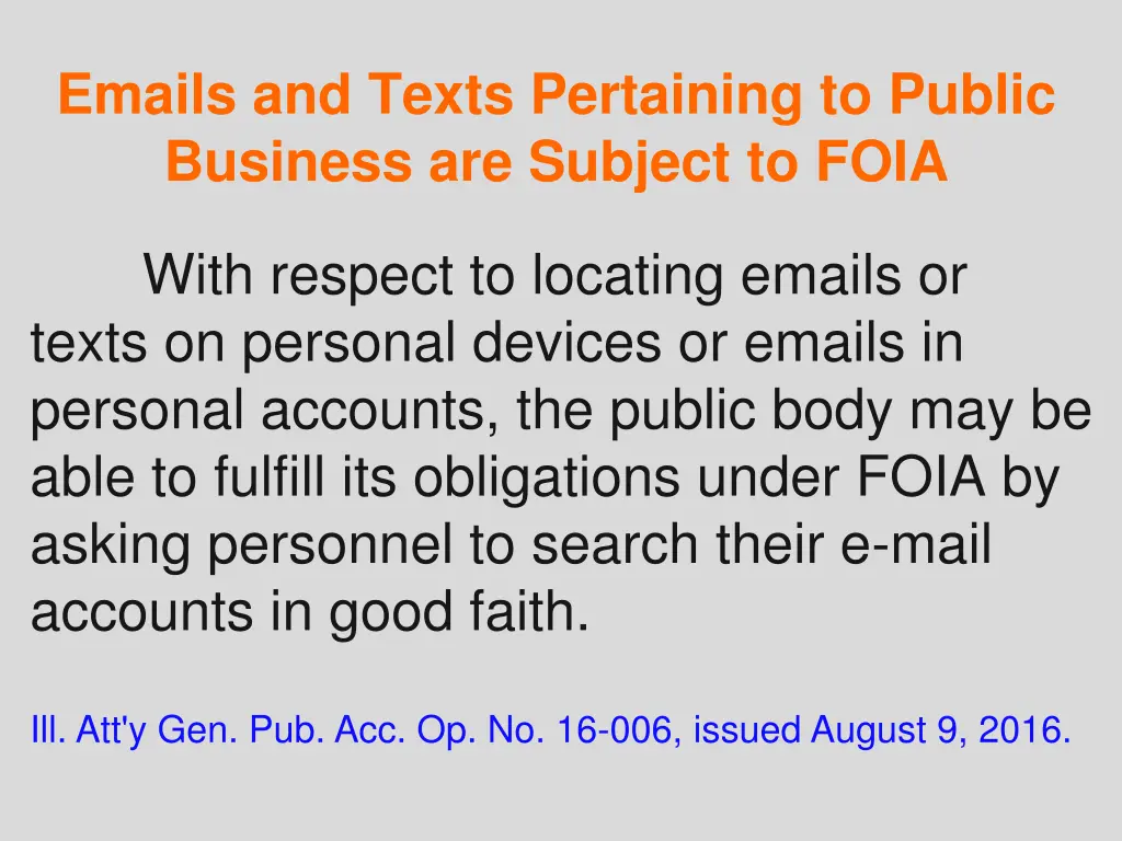 emails and texts pertaining to public business 1