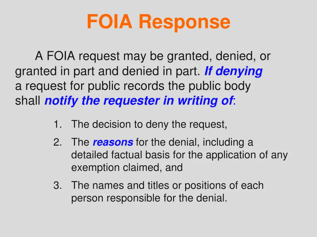 foia response