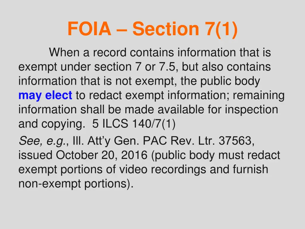 foia section 7 1 when a record contains