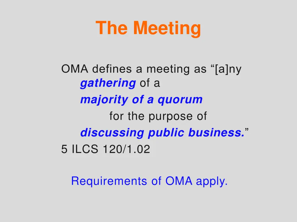 the meeting