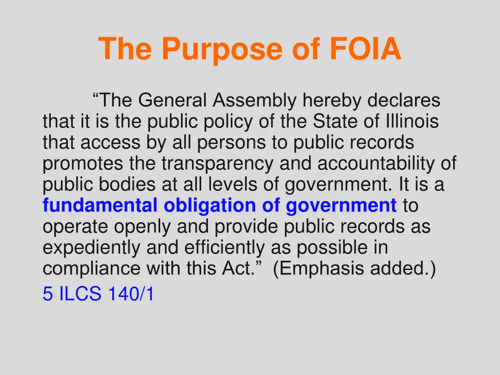 the purpose of foia