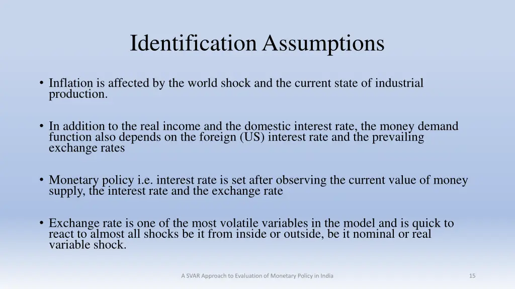 identification assumptions 2