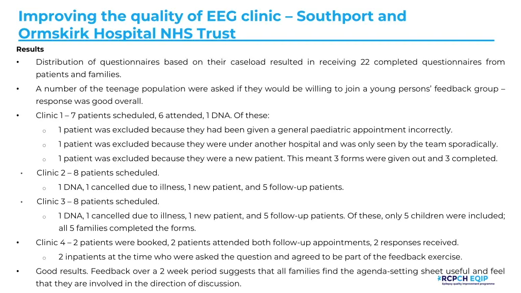 improving the quality of eeg clinic southport 4