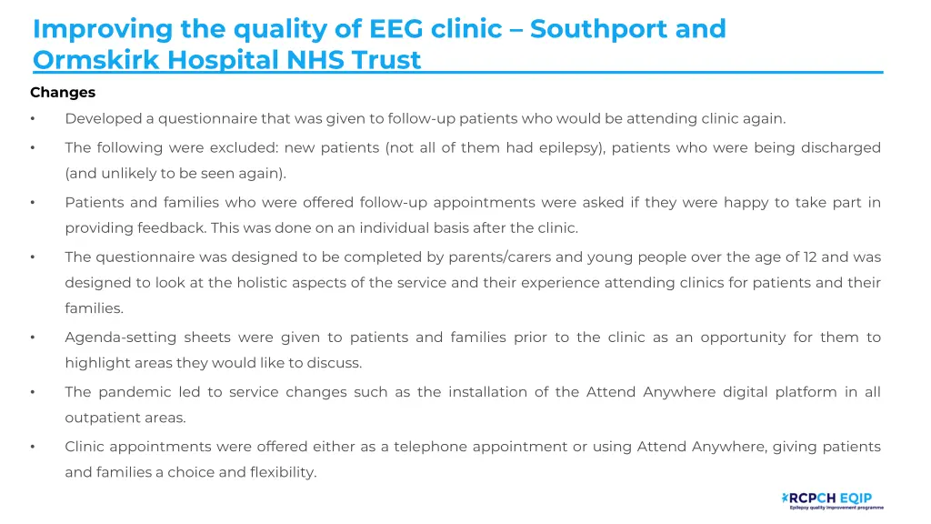improving the quality of eeg clinic southport