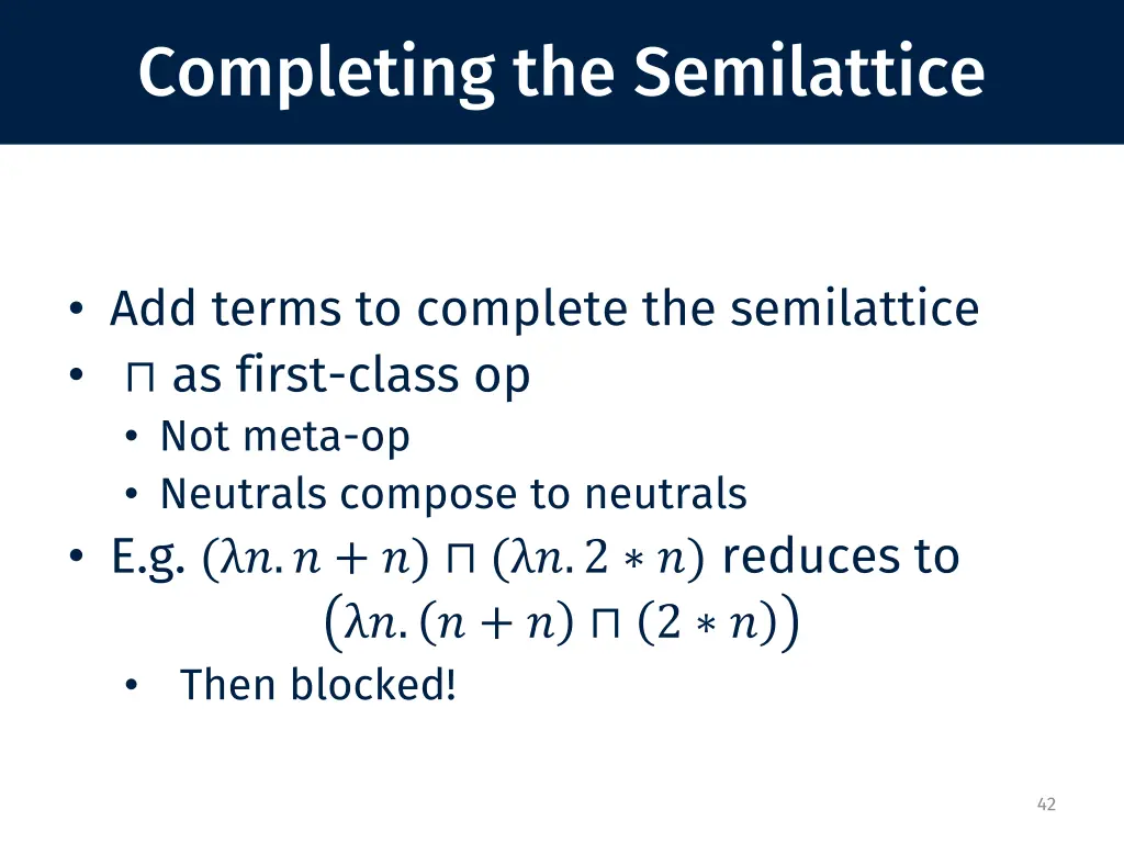 completing the semilattice