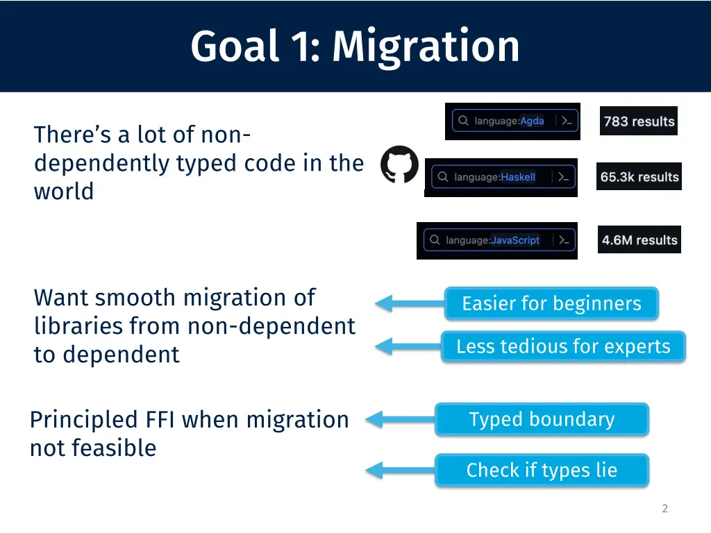 goal 1 migration