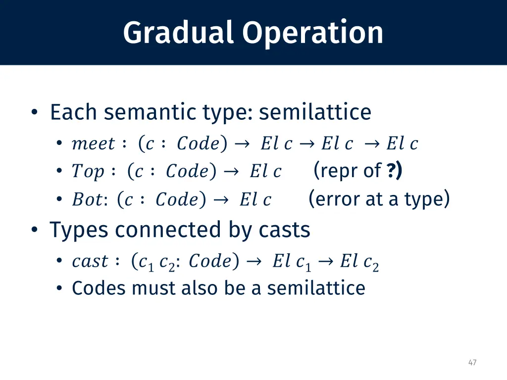 gradual operation