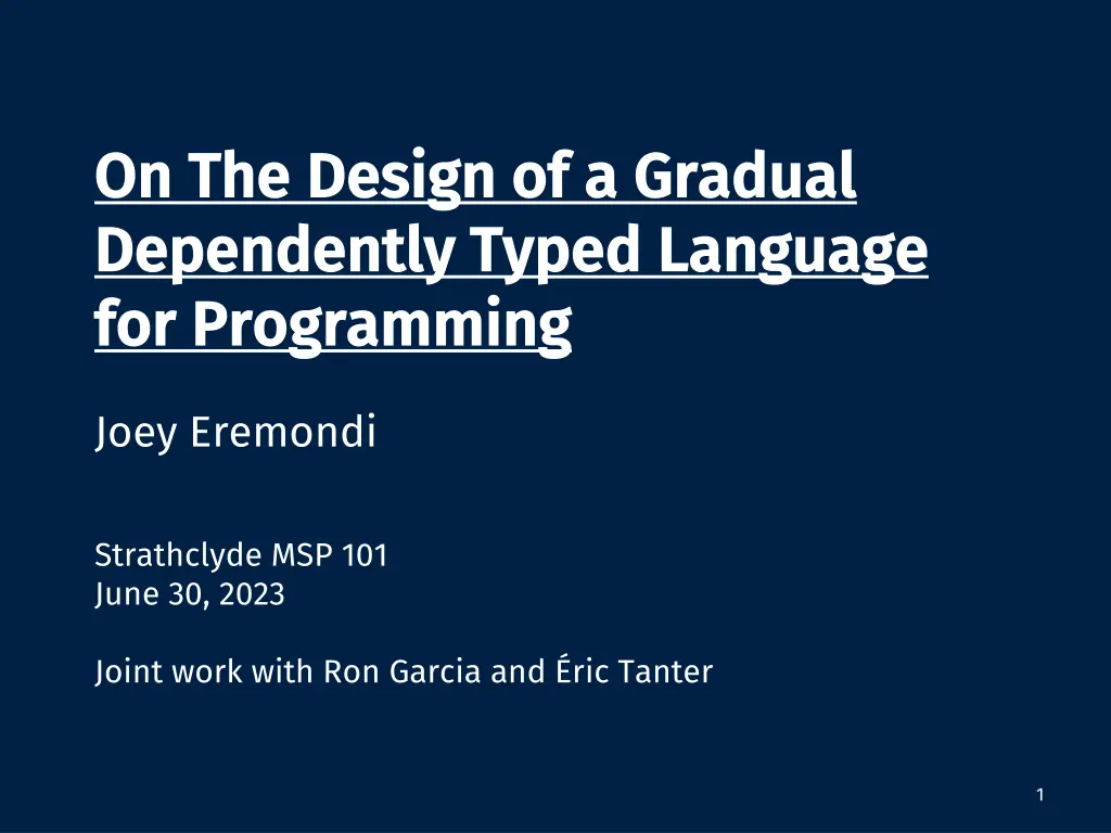 on the design of a gradual on the design