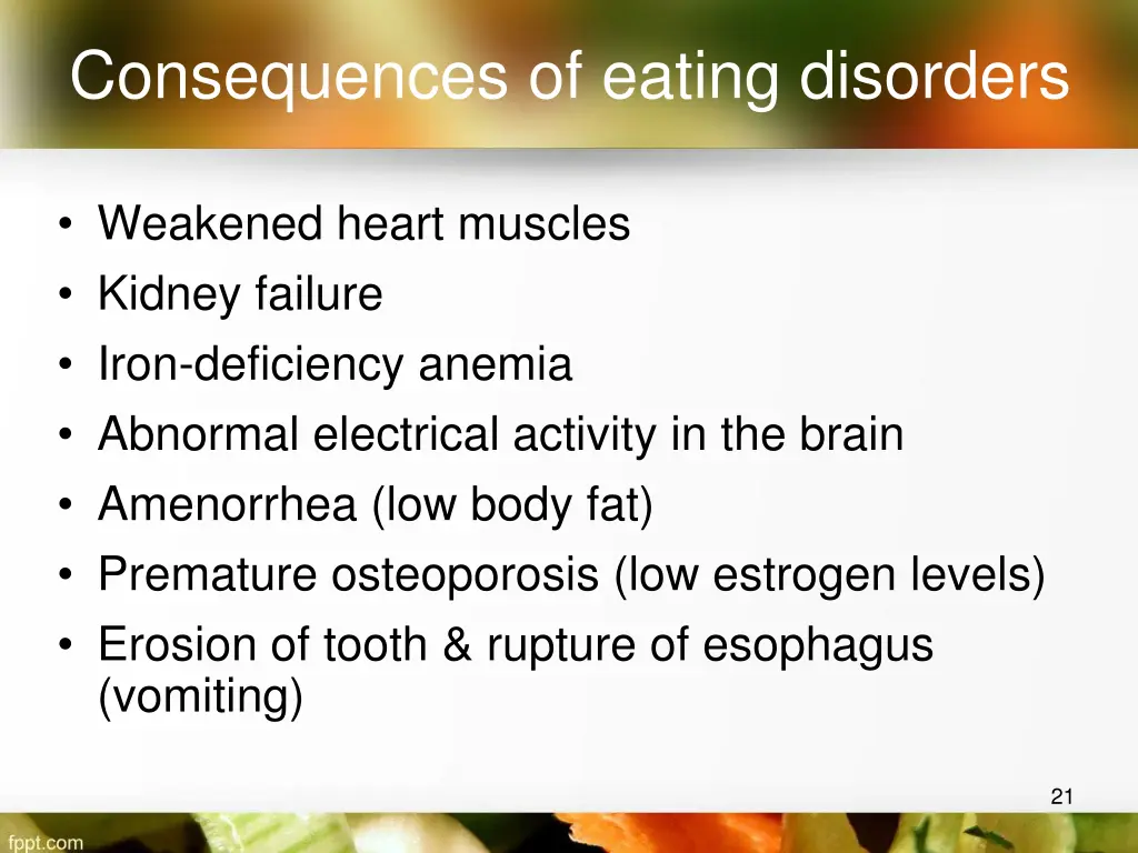 consequences of eating disorders