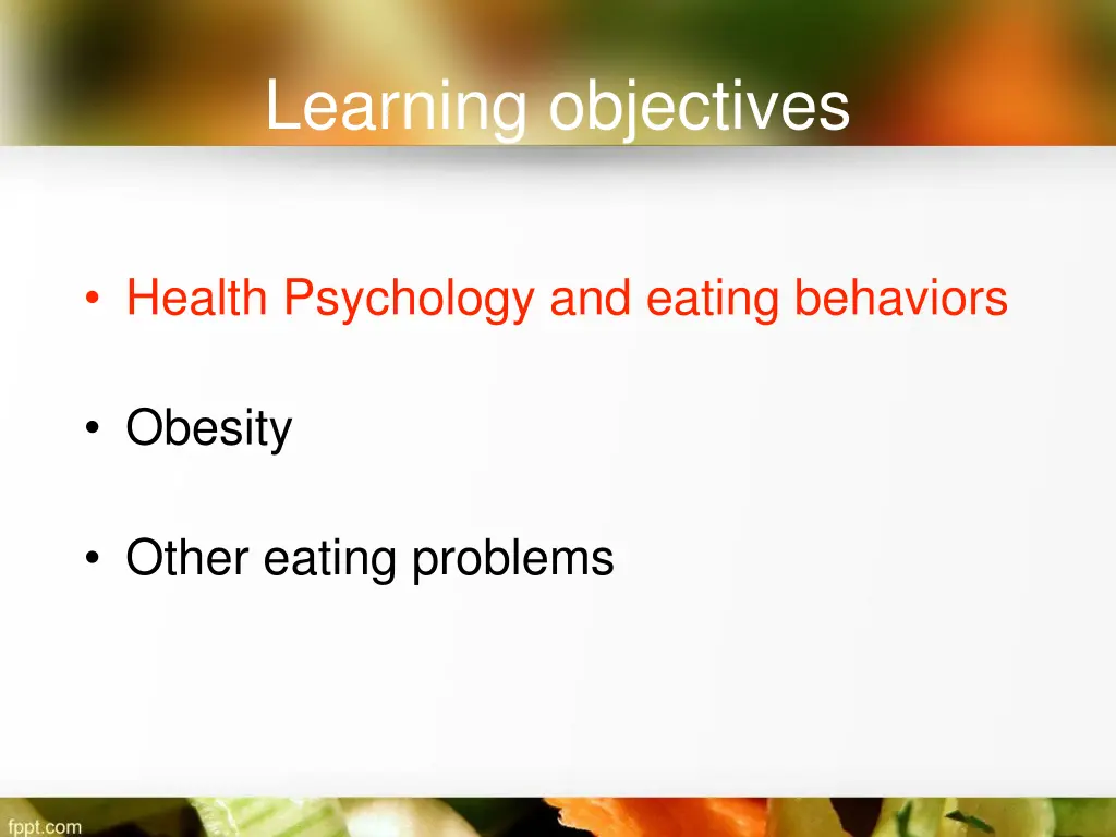 learning objectives 1