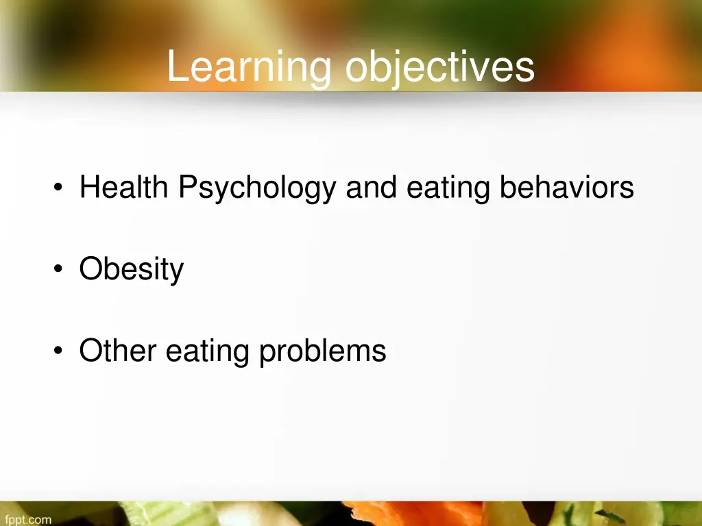 learning objectives