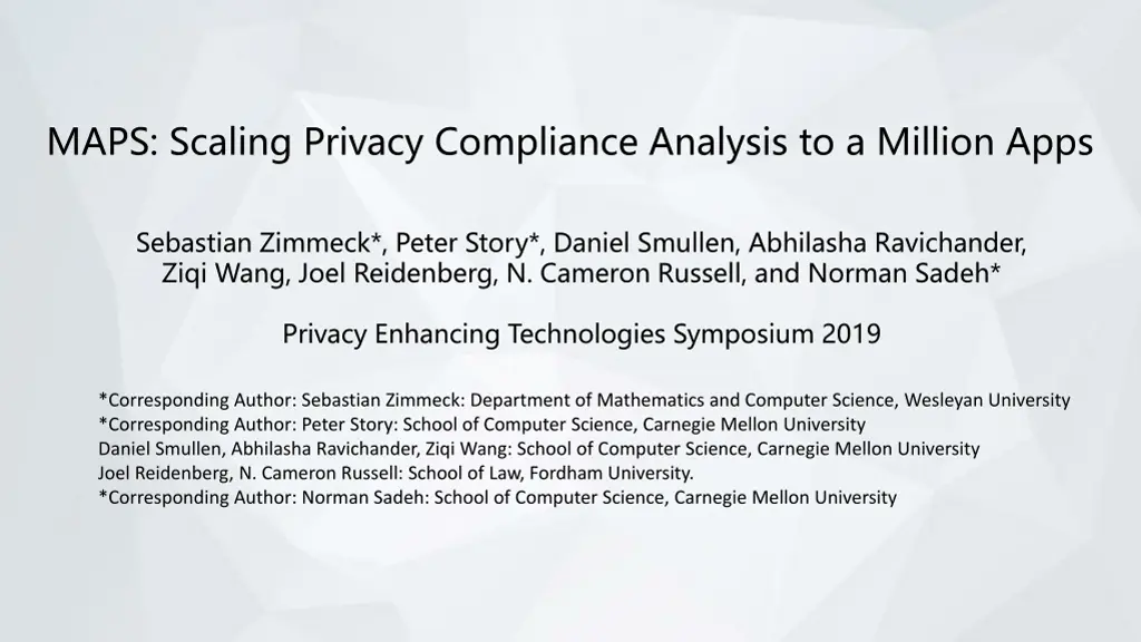 maps scaling privacy compliance analysis