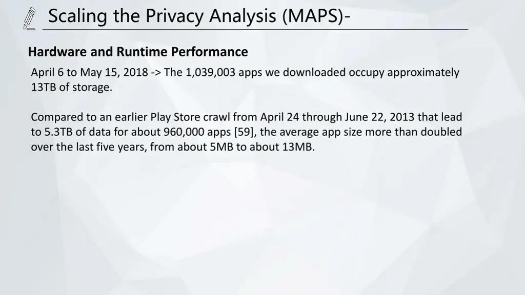 scaling the privacy analysis maps 1