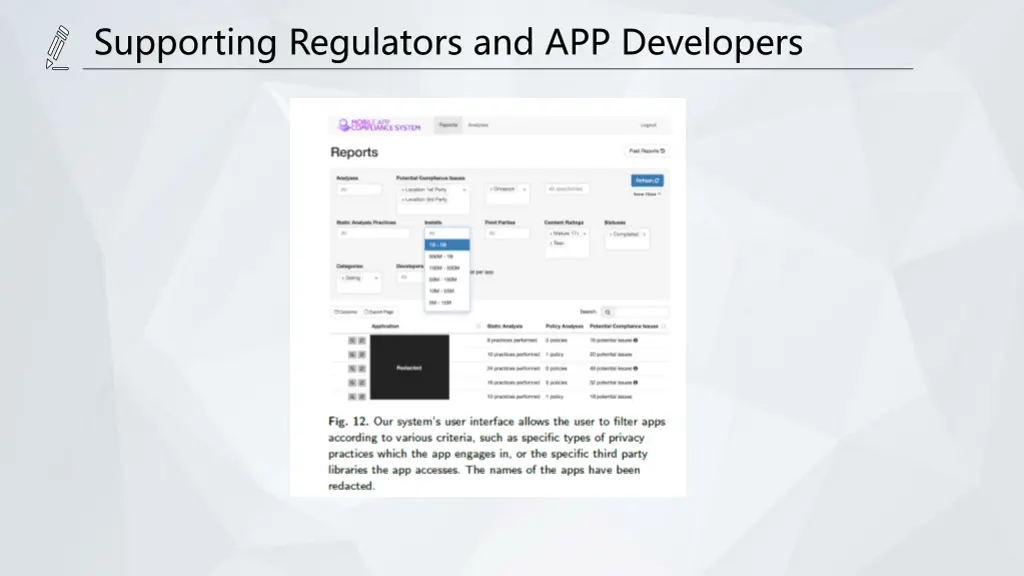 supporting regulators and app developers