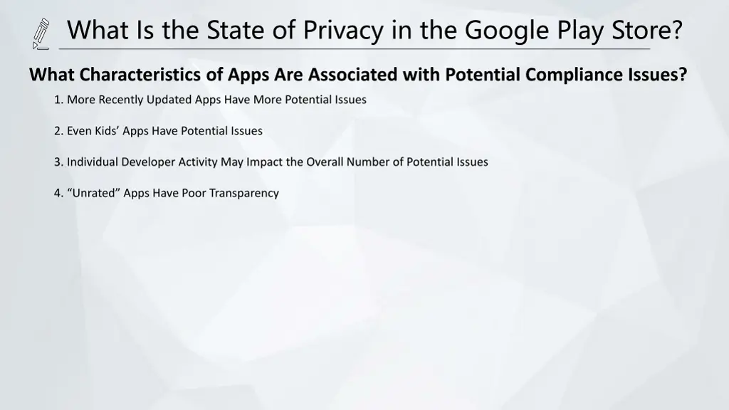 what is the state of privacy in the google play 5