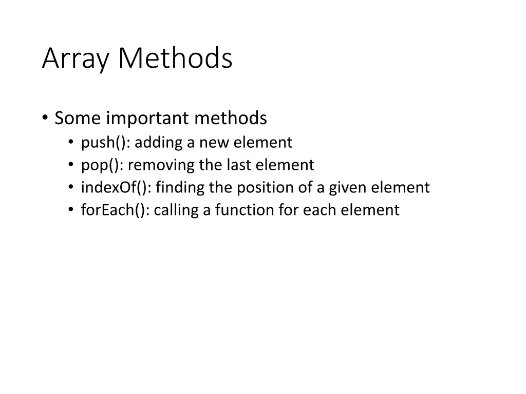 array methods