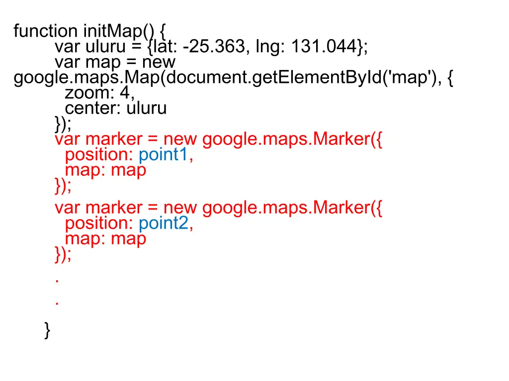 function initmap var uluru