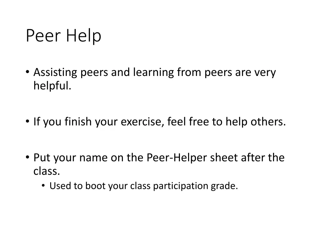 peer help