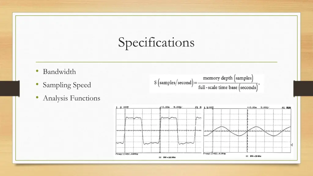 specifications