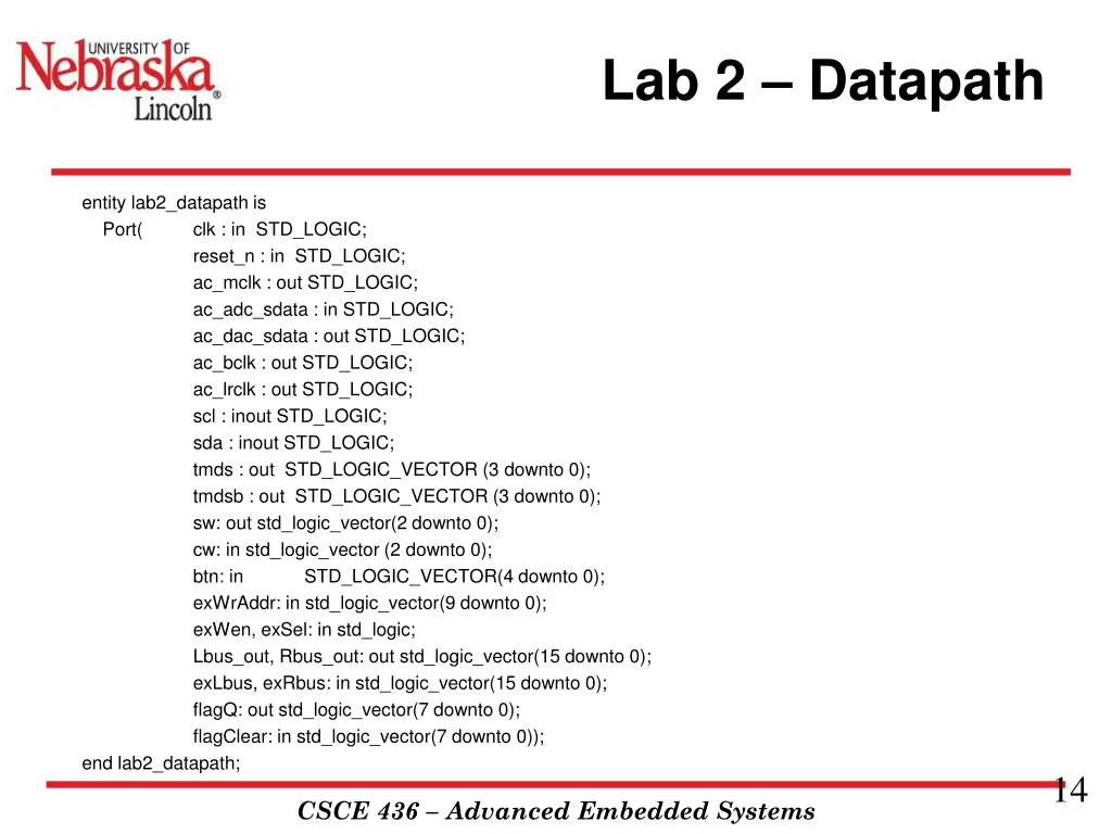 lab 2 datapath