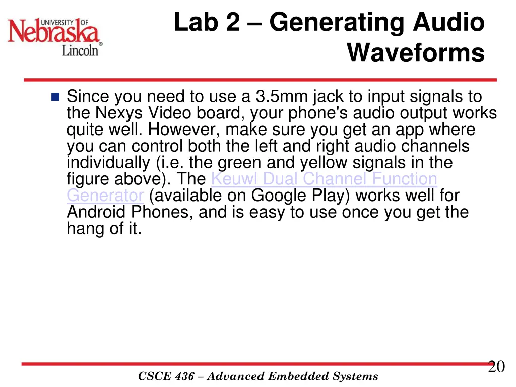lab 2 generating audio