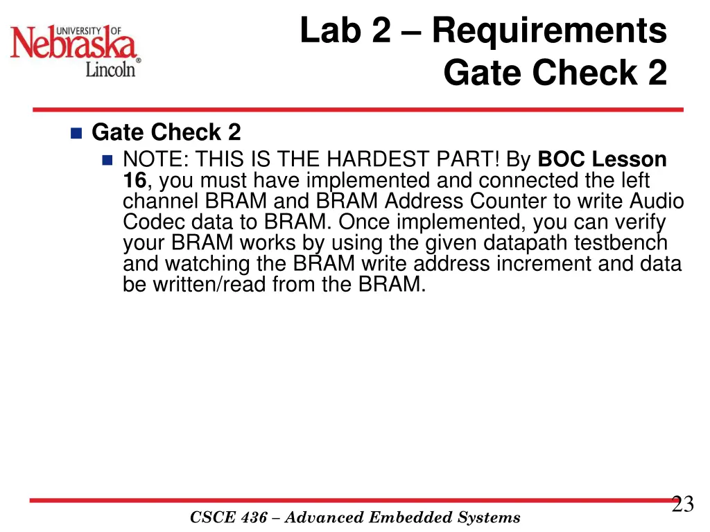 lab 2 requirements gate check 2