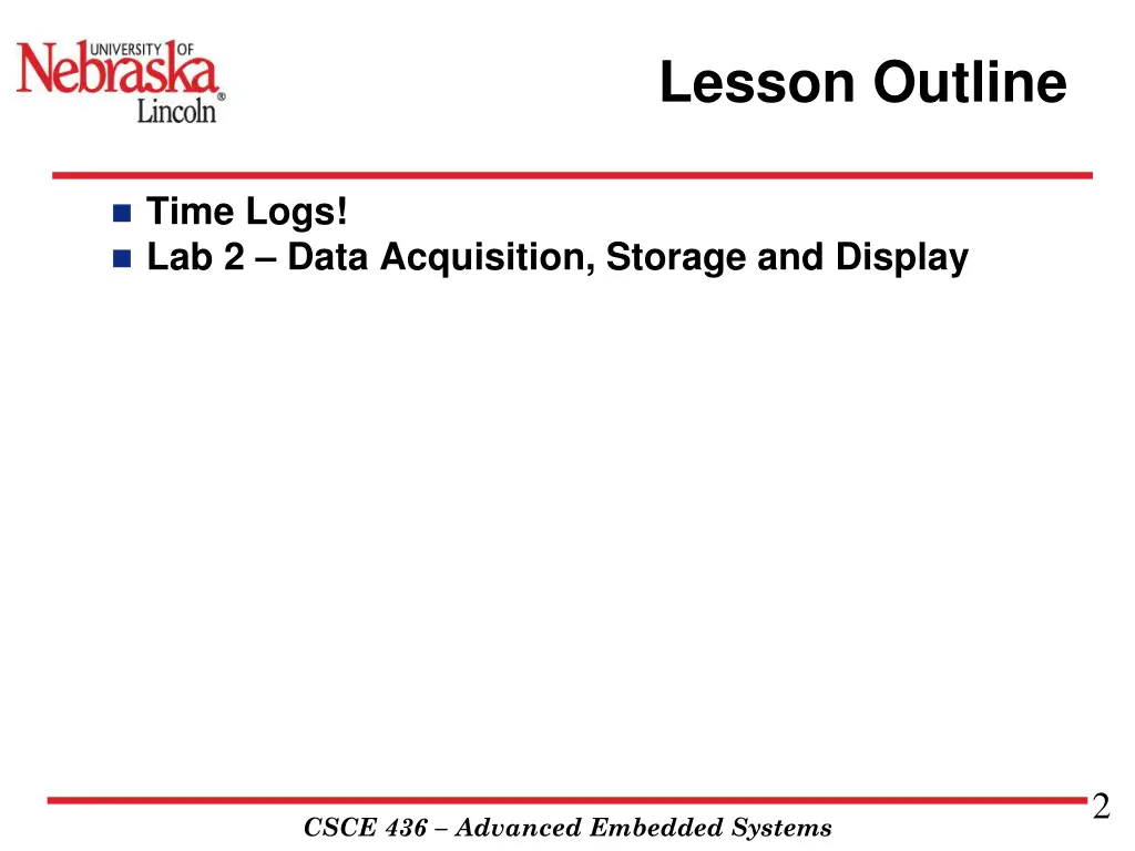 lesson outline