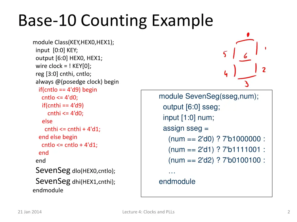 base 10 counting example