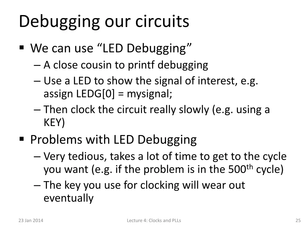 debugging our circuits 1