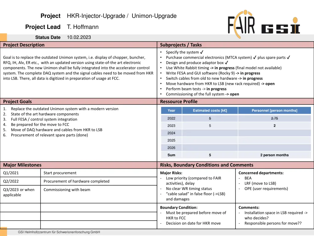 hkr injector upgrade unimon upgrade