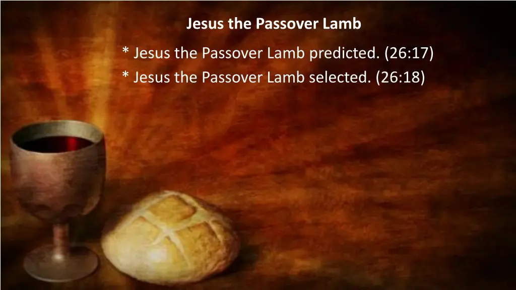 jesus the passover lamb 1