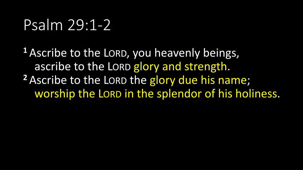 psalm 29 1 2