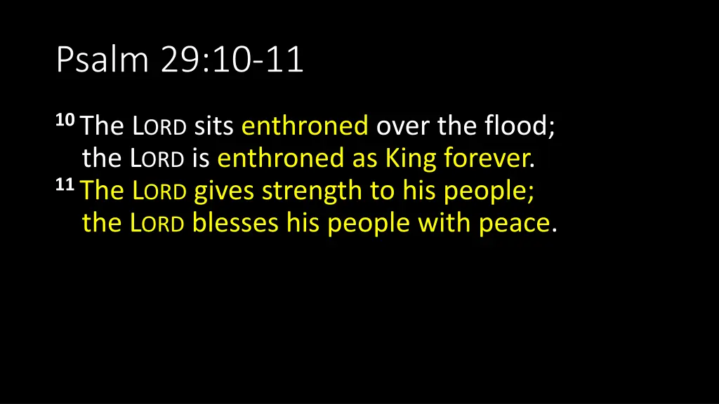 psalm 29 10 11