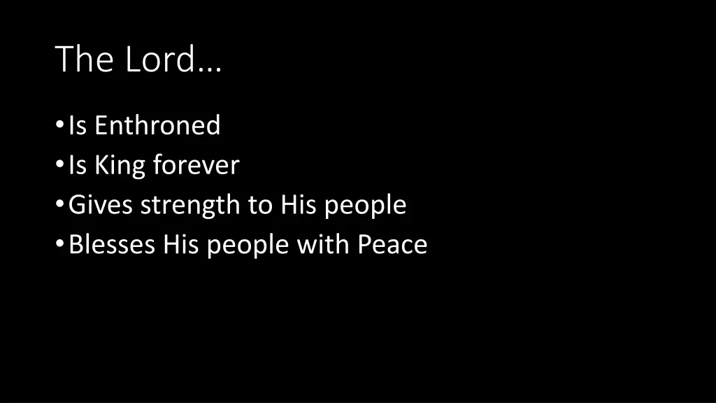 the lord