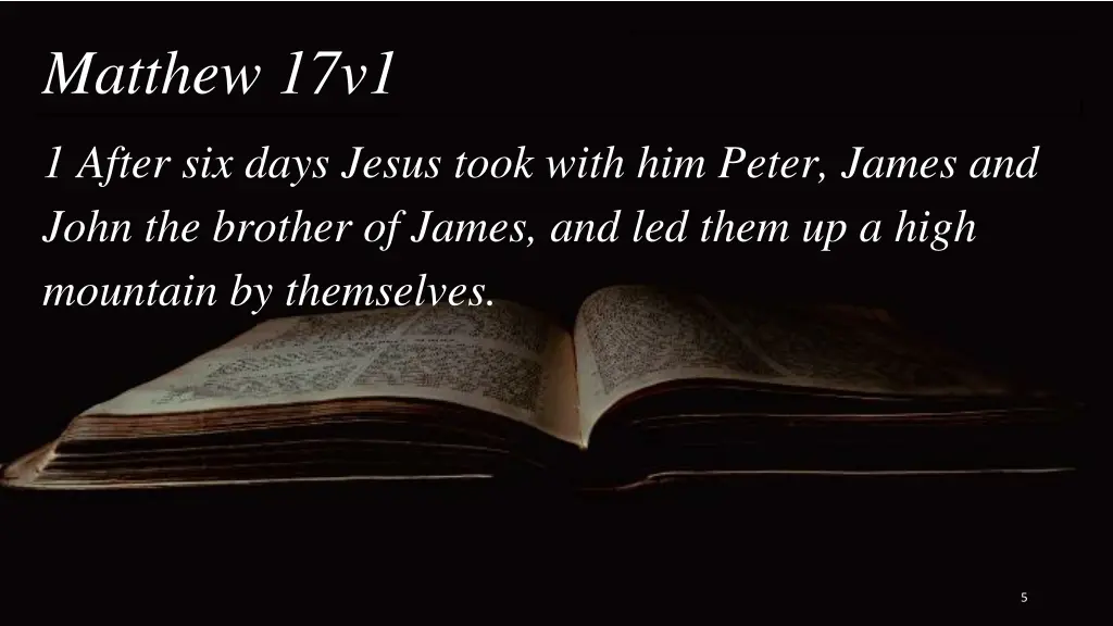 matthew 17v1