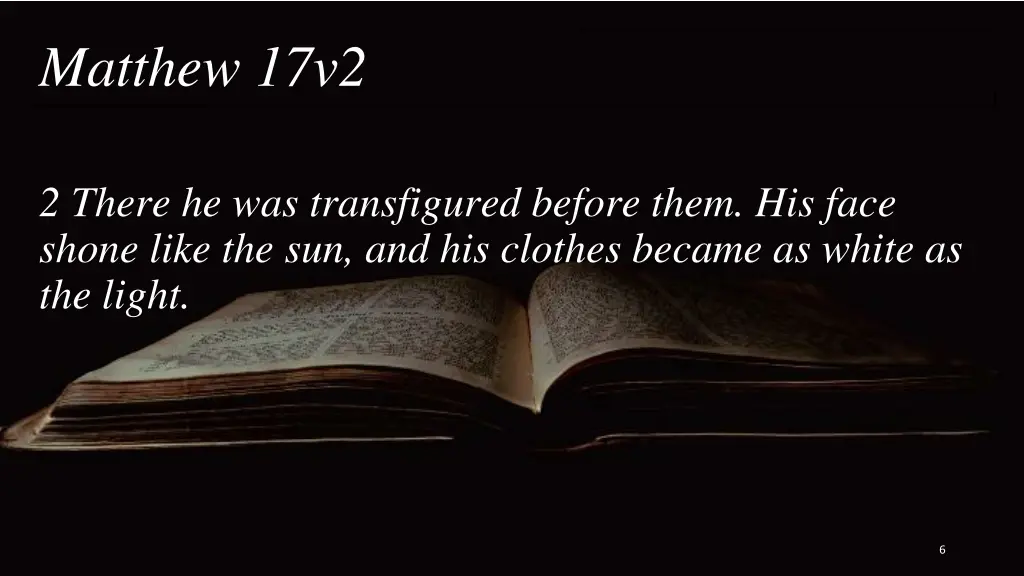matthew 17v2