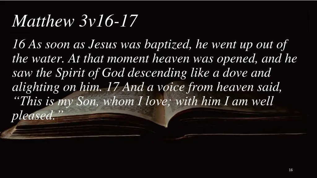 matthew 3v16 17