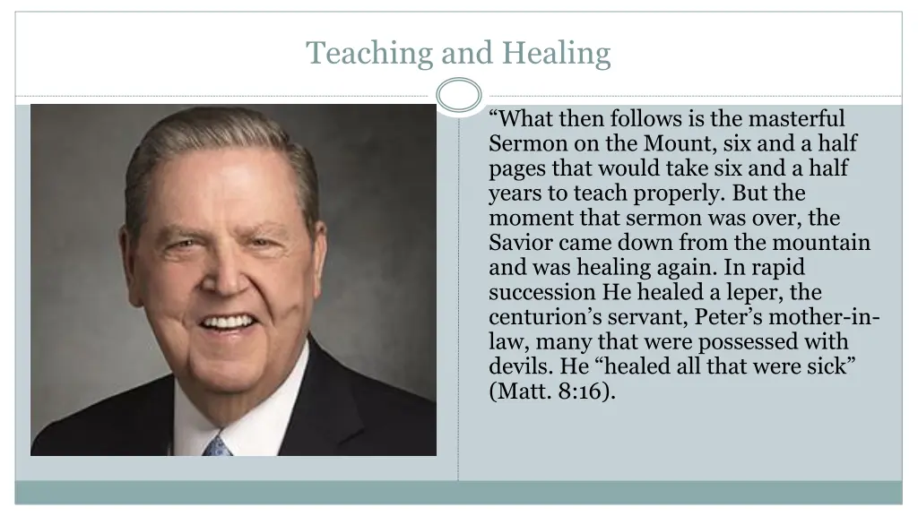 teaching and healing 1