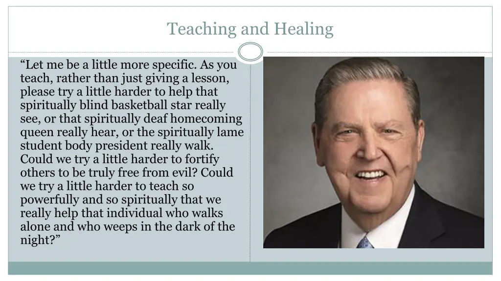teaching and healing 5