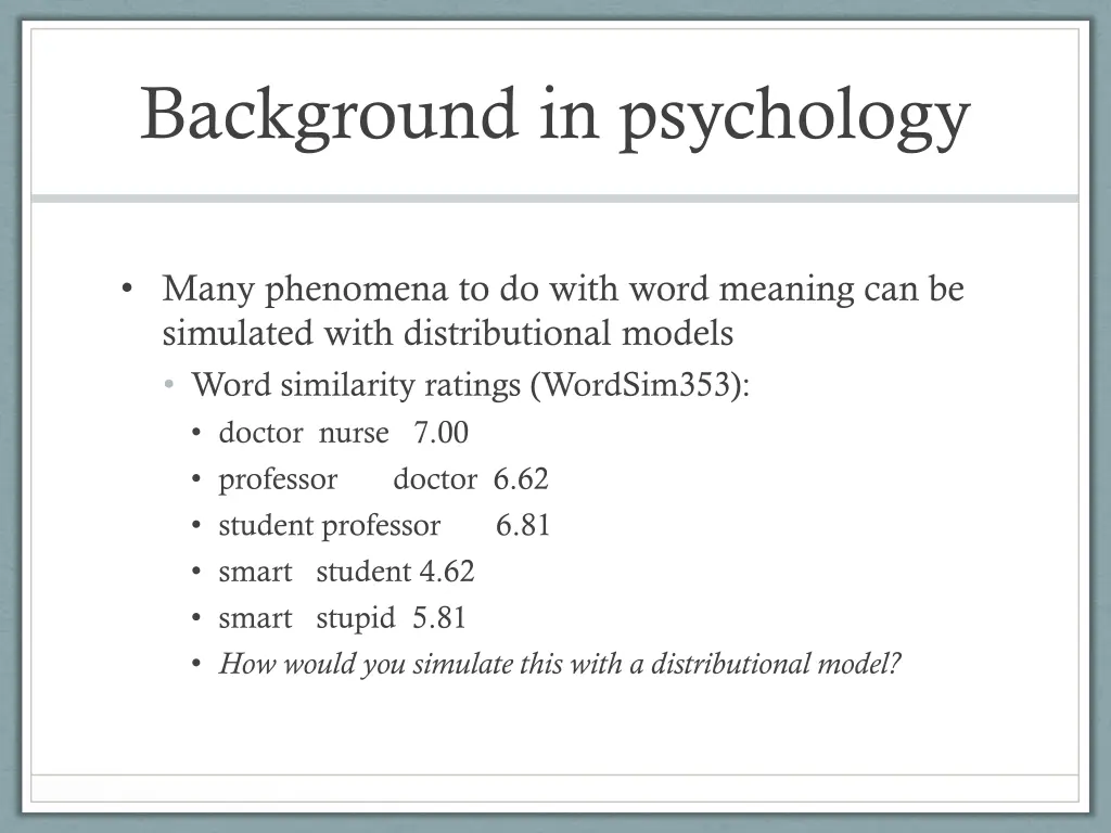 background in psychology 1