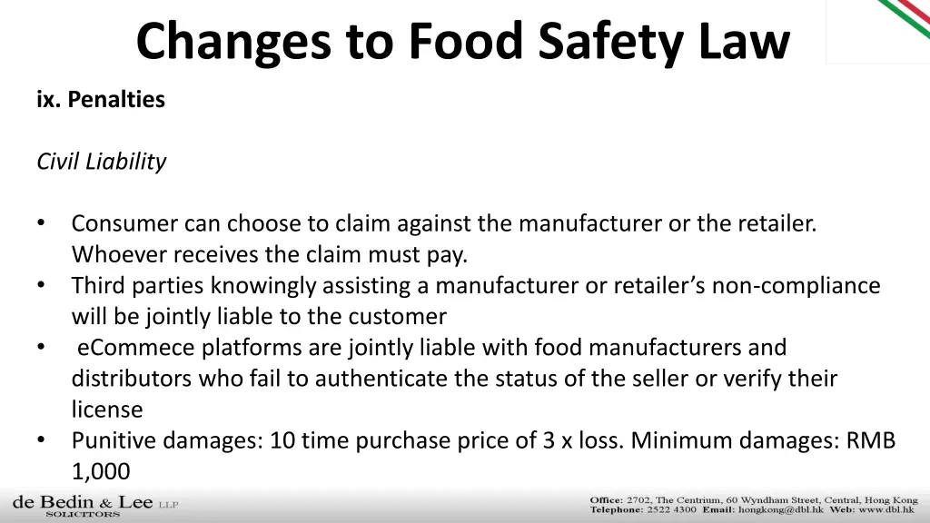 changes to food safety law 12