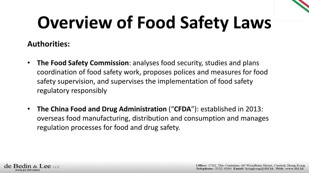 overview of food safety laws 3
