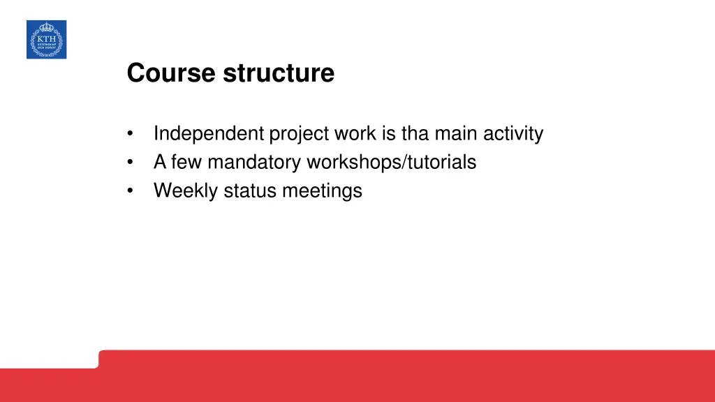 course structure